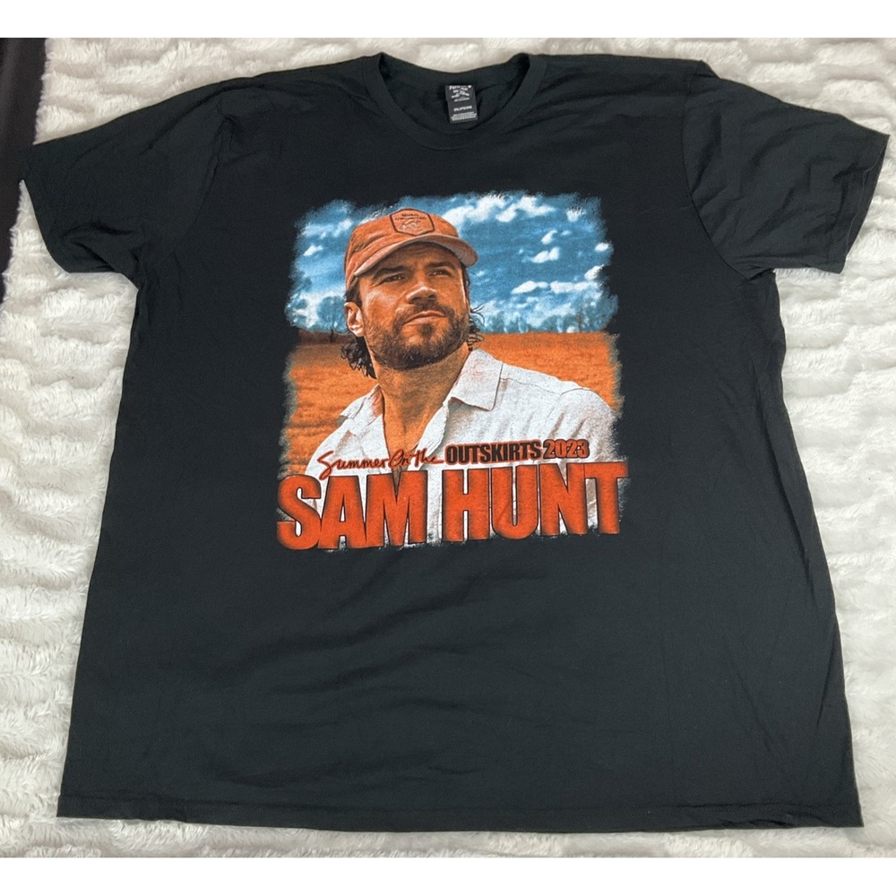 Sam Hunt 2023 Men's Black 2XL Summer On The Outskirts Tour Brett Young Lily Rose
